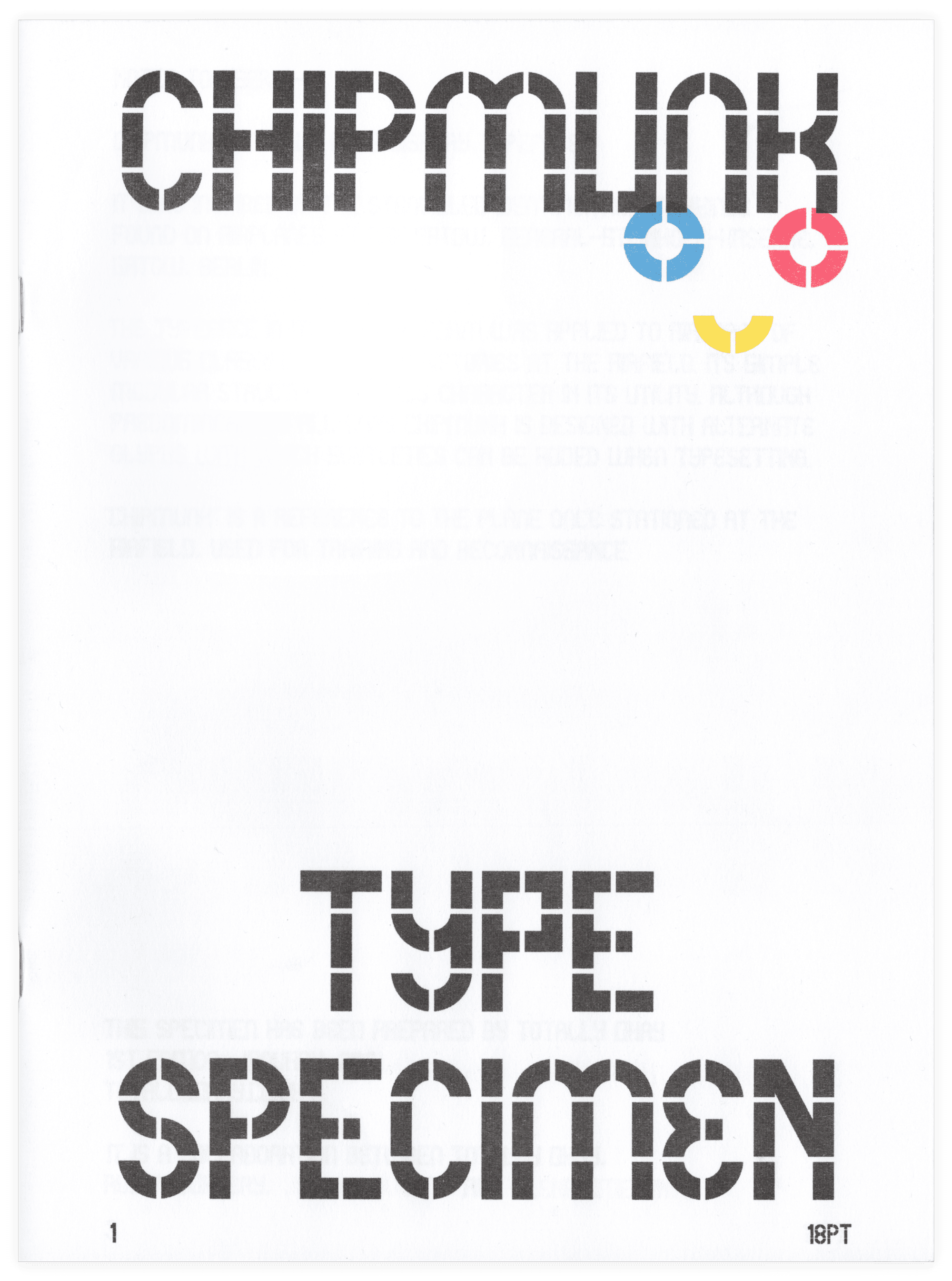 Chimpunk Typeface specimen cover