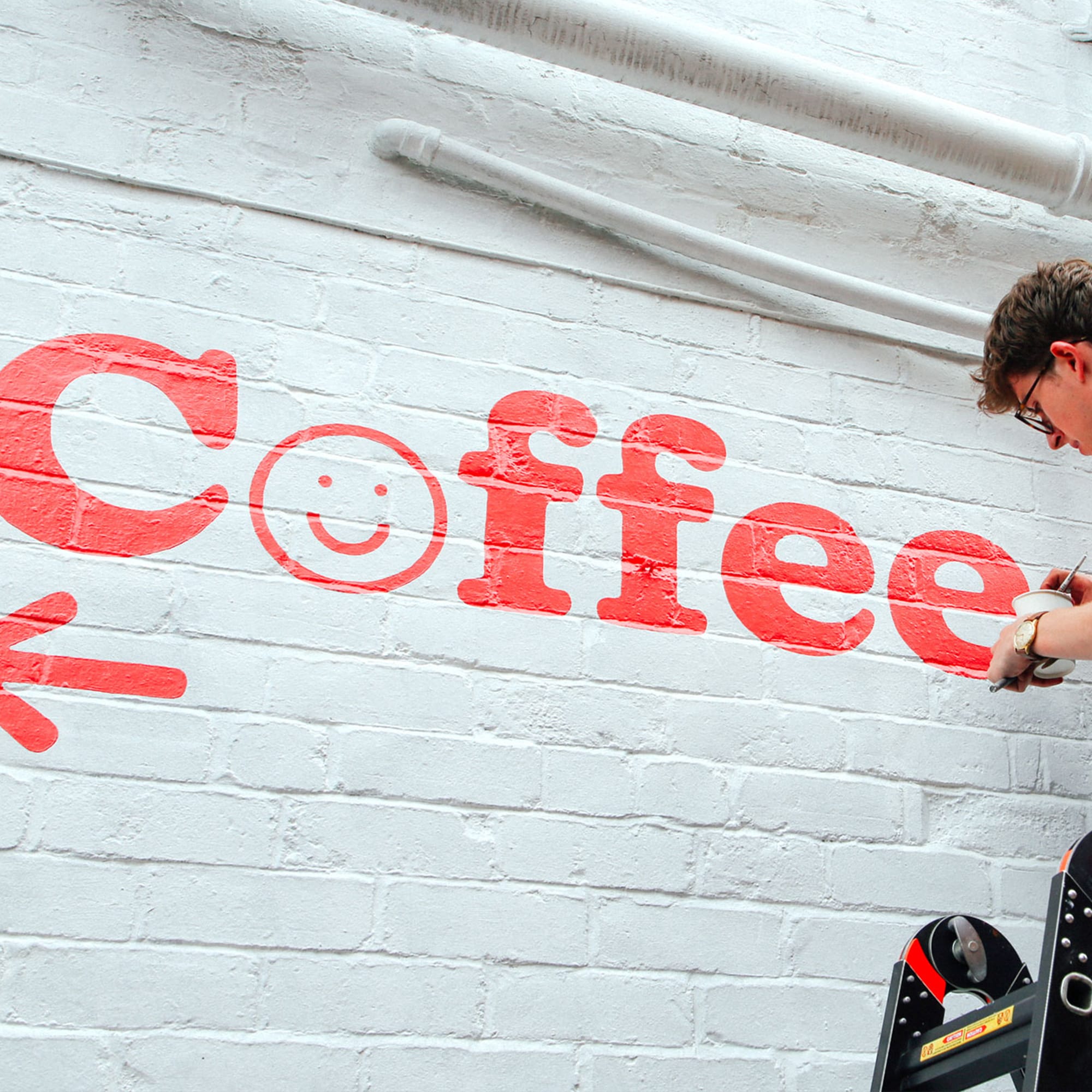Corner Store identity. Signwriting by Will Rae