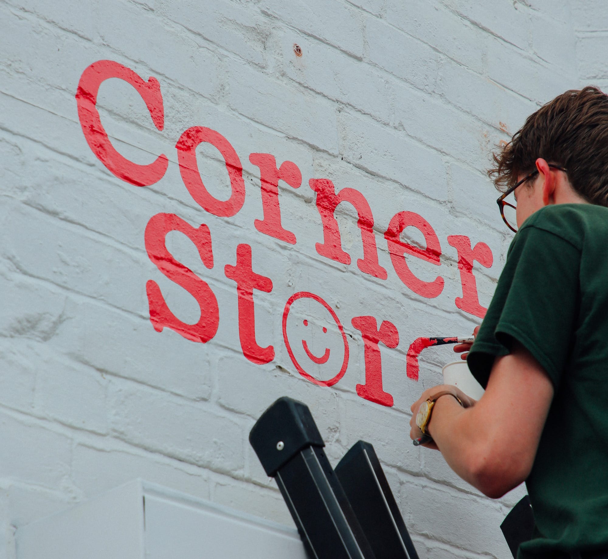 Corner Store hand painted sign