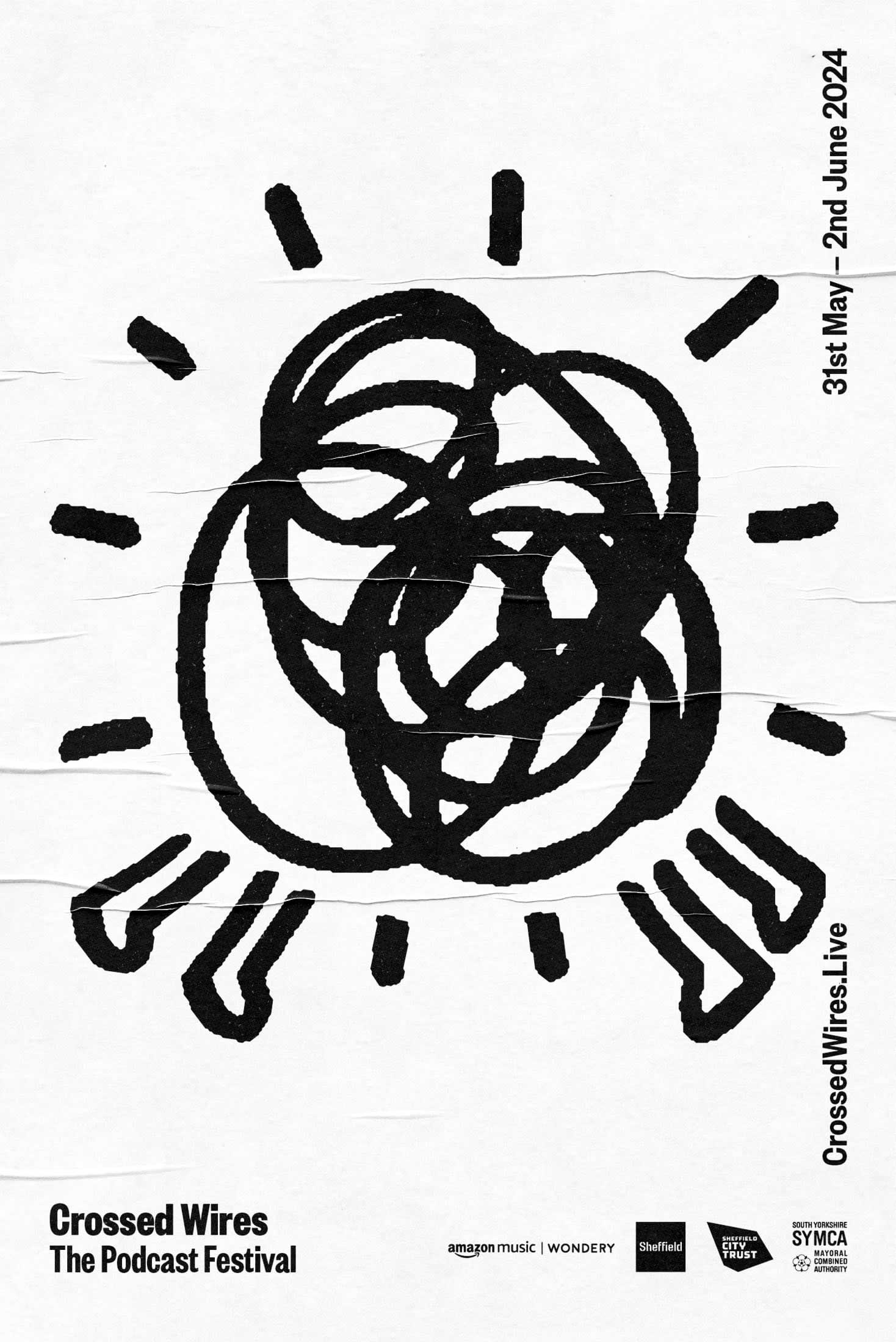 Crossed Wires poster fight doodle