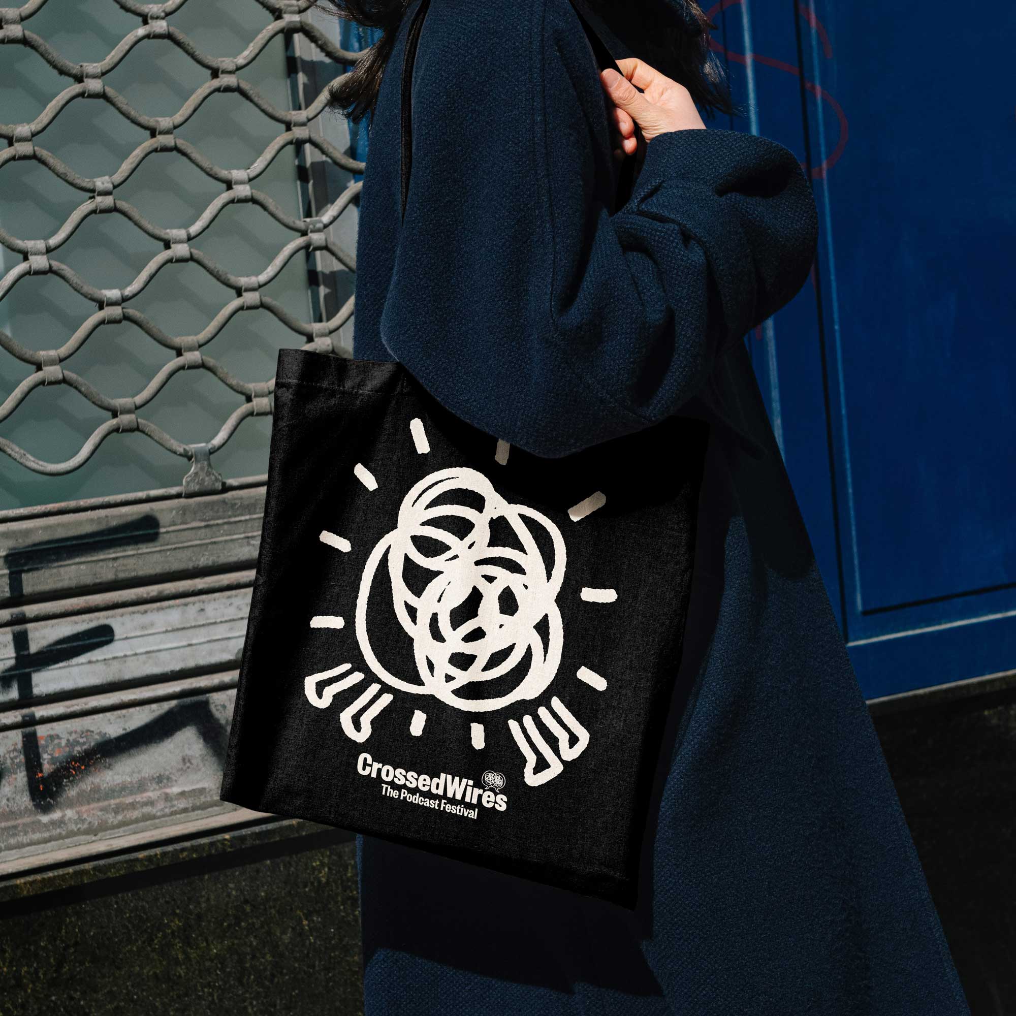 Crossed Wires tote bag