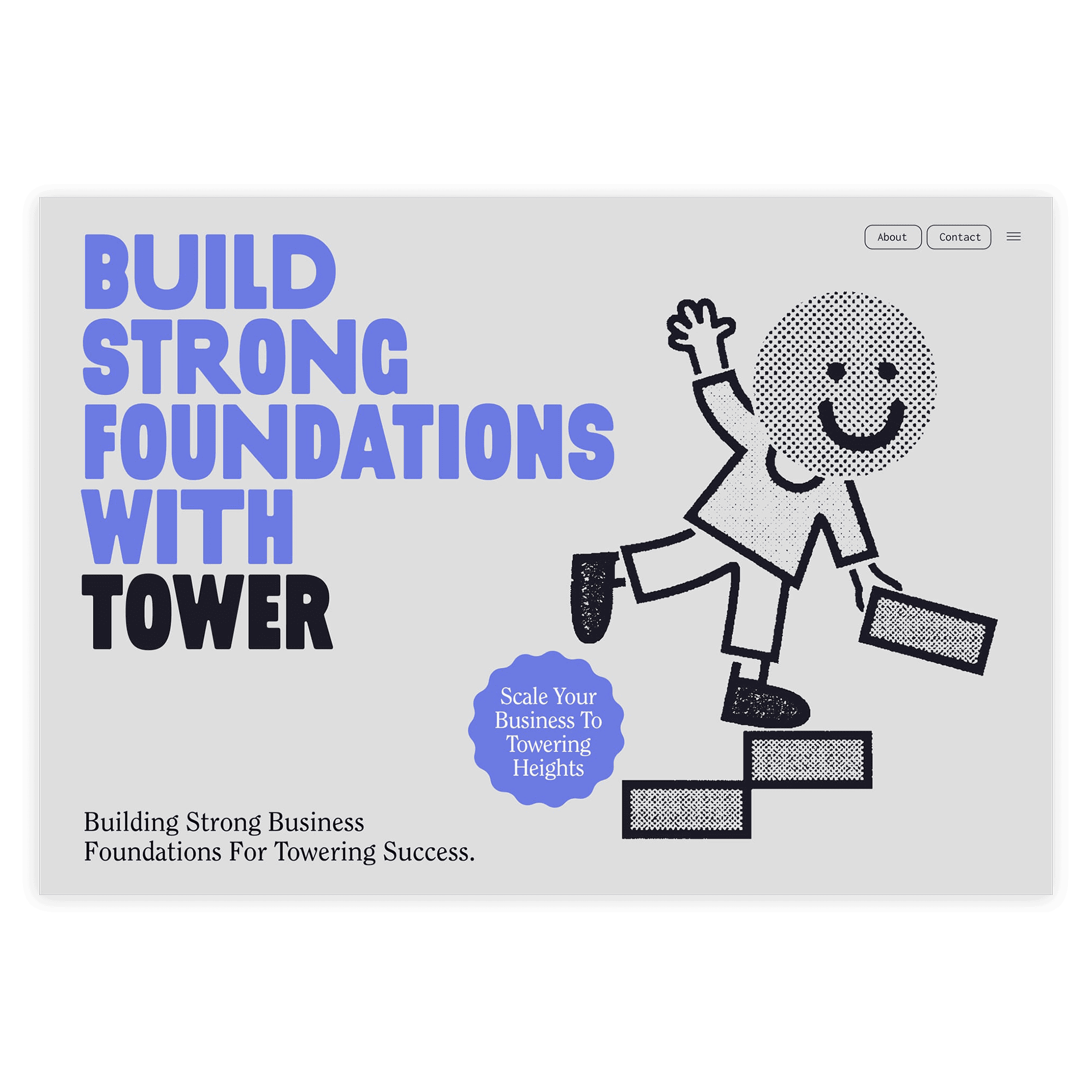Tower Business Associates illustrations. Strategy, art direction and brand identity by Studio Work